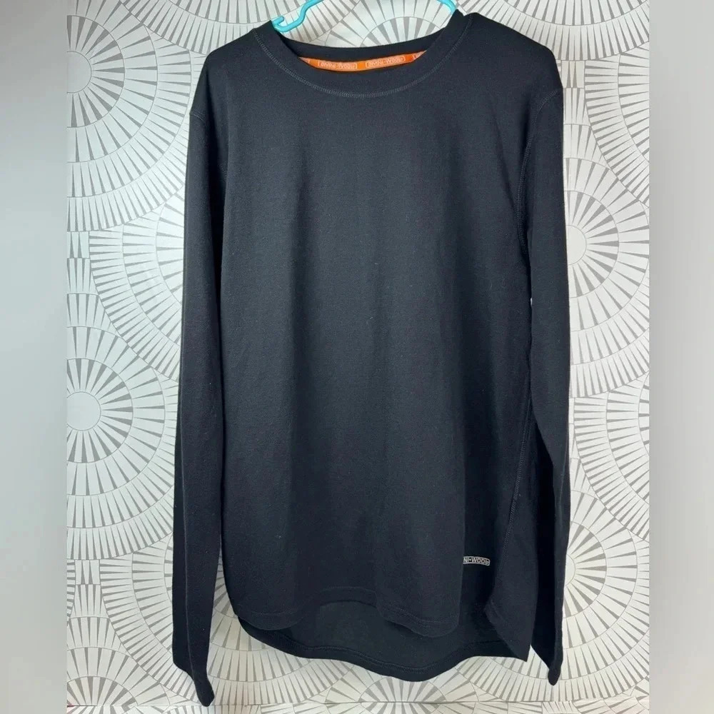 Omni‎ Wool Men’s Black Long Sleeve Shirt XXLARGE